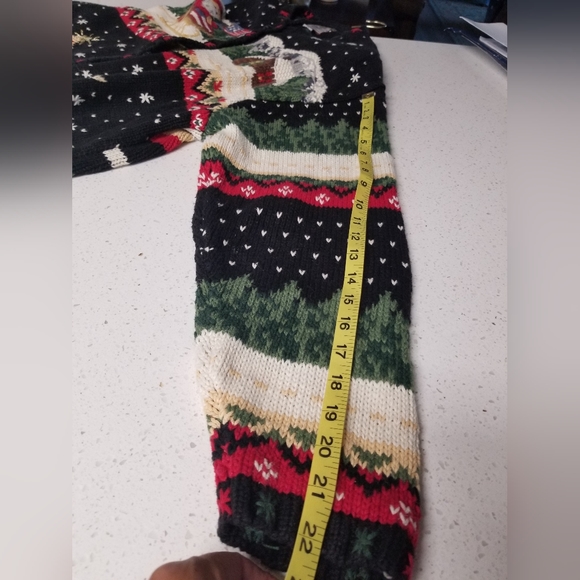 Christmas Ugly Sweater Cardigan Sz 22/24 - Picture 7 of 16